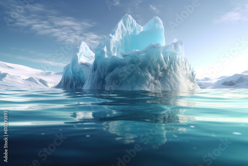 Iceberg in the sea.