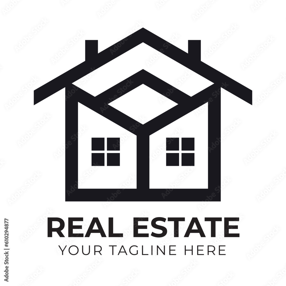 Fototapeta premium Professional Modern Creative Abstract Minimal Real Estate Home House Logo Design