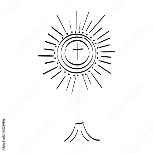 Corpus Christi. Christian Symbol for print or use as poster, card, flyer or T Shirt photo