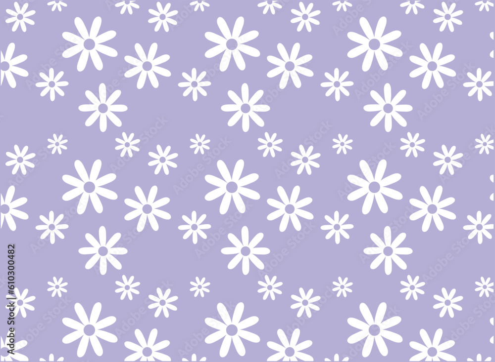 Daisy flowers pattern purple wallpaper Daisy flowers pattern purple wallpaper
