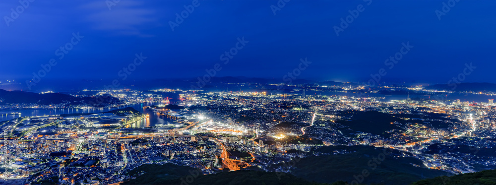 皿倉山から見る北九州の夜景