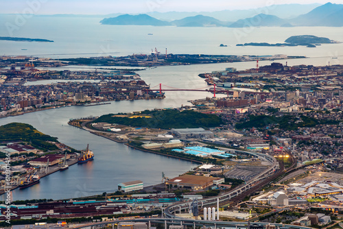皿倉山から見る北九州の街並み