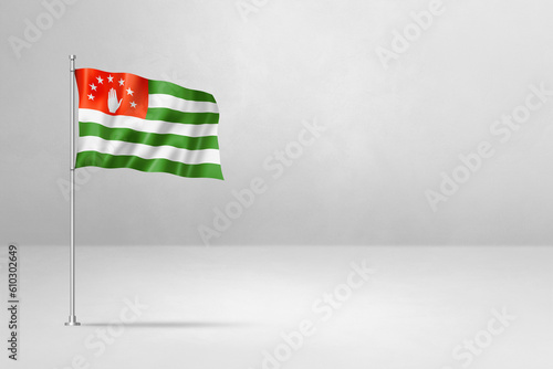 Картината върху платно Abkhazian flag isolated on white concrete wall