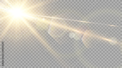 Vector transparent sunlight special lens flare light effect. Stock royalty free vector illustration. PNG 