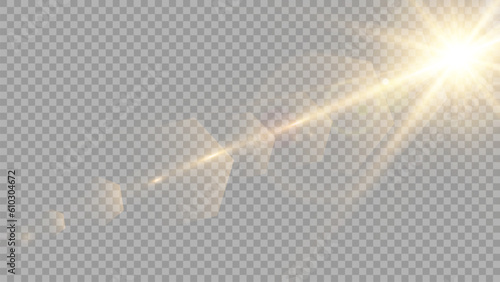 Vector transparent sunlight special lens flare light effect. Stock royalty free vector illustration. PNG 