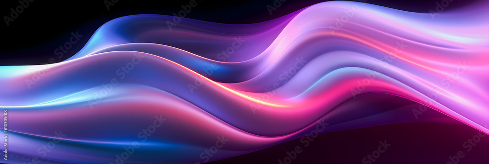Dynamic Holographic Design: Abstract Fluid 3D Render with Neon Curved Wave for Stunning Visuals Dynamic Holographic Design: Abstract Fluid 3D Render with Neon Curved Wave for Stunning Visuals