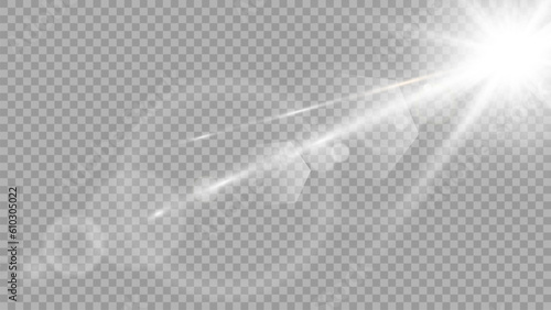 Vector transparent sunlight special lens flare light effect. Stock royalty free vector illustration. PNG	