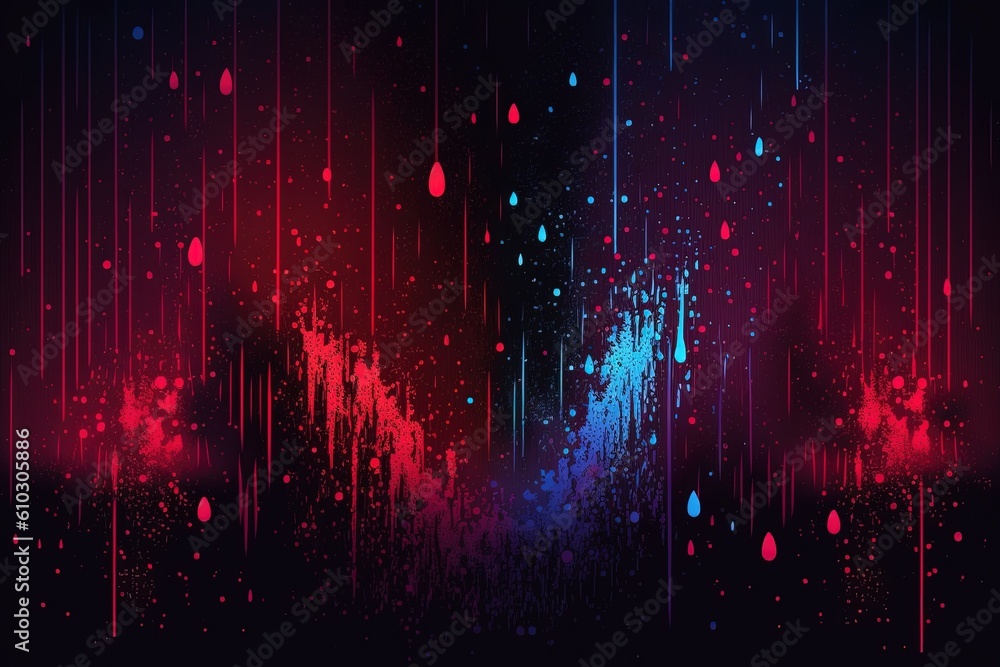 Abstract neon laser rain on dark red blue grunge background Stock ...