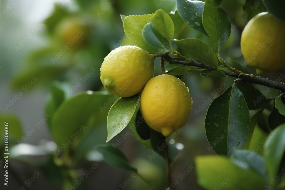 Lemons on tree, Generative AI
