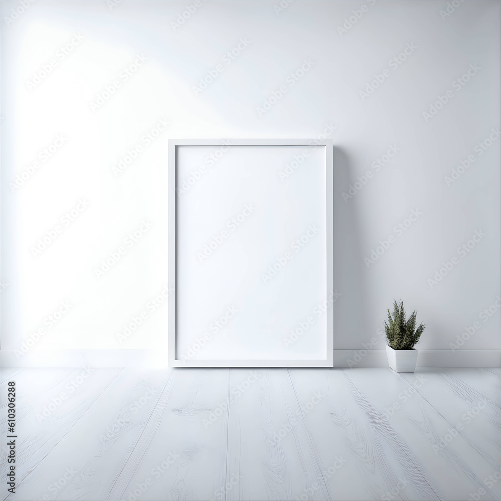 White Frame Mockup In A Room White Frame Mockup In A Room