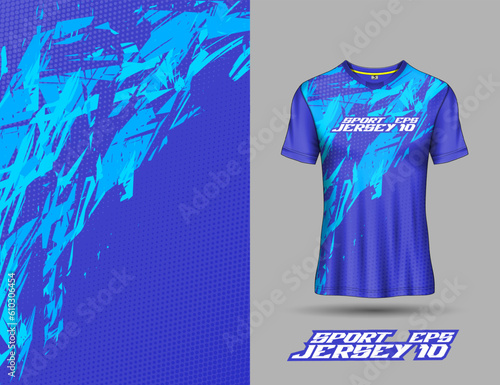 Shirt template abstract background for extreme jersey team, racing, cycling, leggings, football, gaming and sport livery.