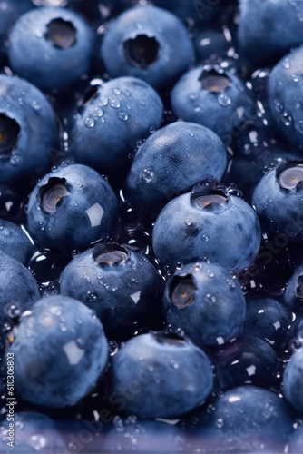 A close-up of the fruit blueberry.