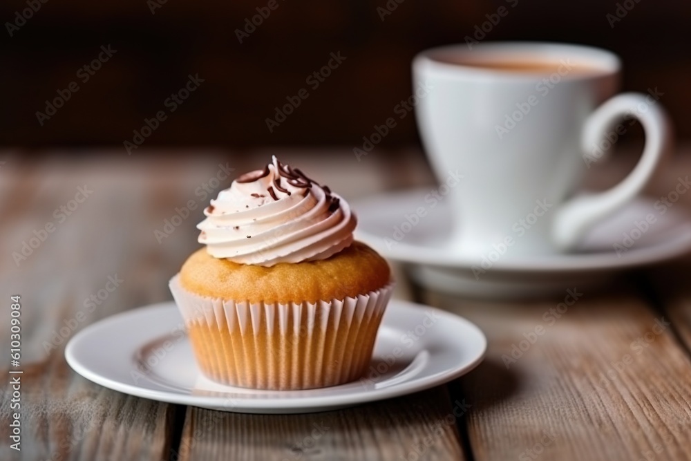 cup of coffee and muffin. Generative AI
cup of coffee and muffin. Generative AI