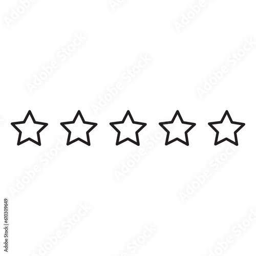 Fototapeta Naklejka Na Ścianę i Meble -  Five stars customer product rating review flat icon for apps and websites