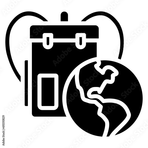 backpack icons, are often used in design, websites, or applications, banner, flyer to convey specific concepts related to vacations or tourism
