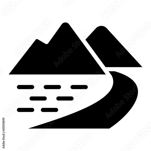 mountain road icons, are often used in design, websites, or applications, banner, flyer to convey specific concepts related to vacations or tourism