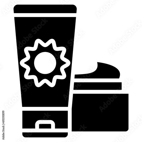 sun cream icons, are often used in design, websites, or applications, banner, flyer to convey specific concepts related to vacations or tourism.