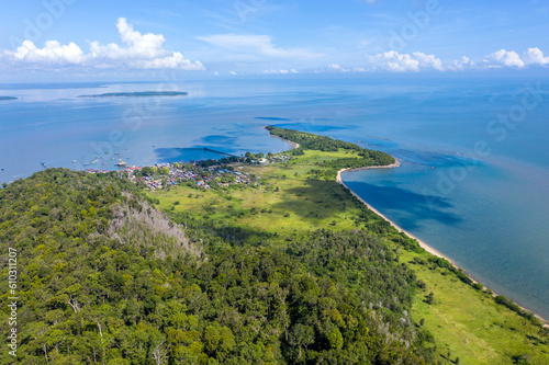 view of the sea from the mountain at sandakan