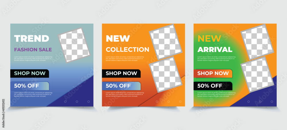 Fototapeta premium new collection social media post template new design