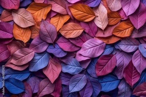 Tree leaves are multicolored filled background. The texture of a tree leaf.