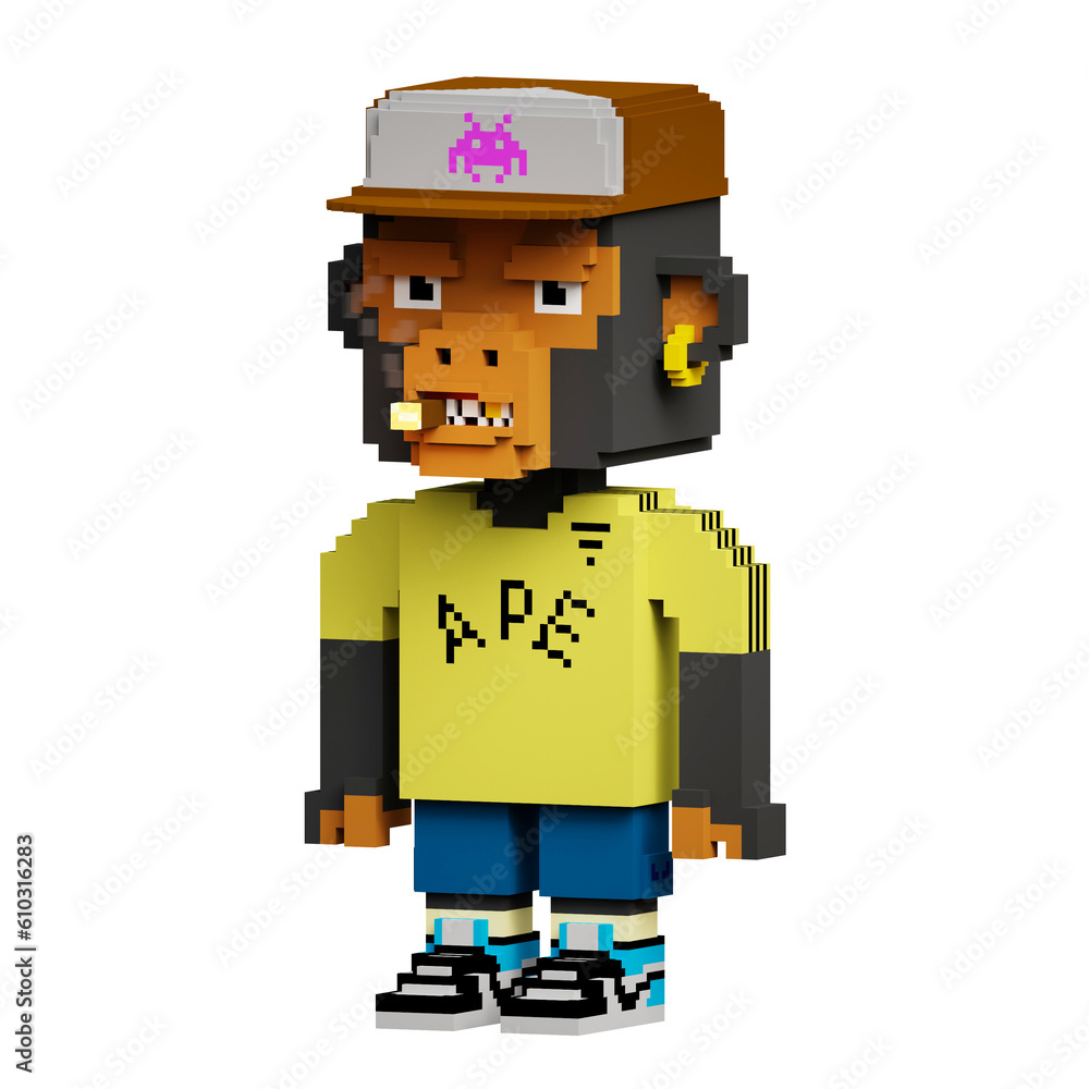 Obraz premium A Cool Monkey wearing hiphop and funky clothes.