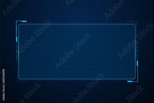 Sci fi futuristic user interface, HUD template frame design, Technology abstract background	
