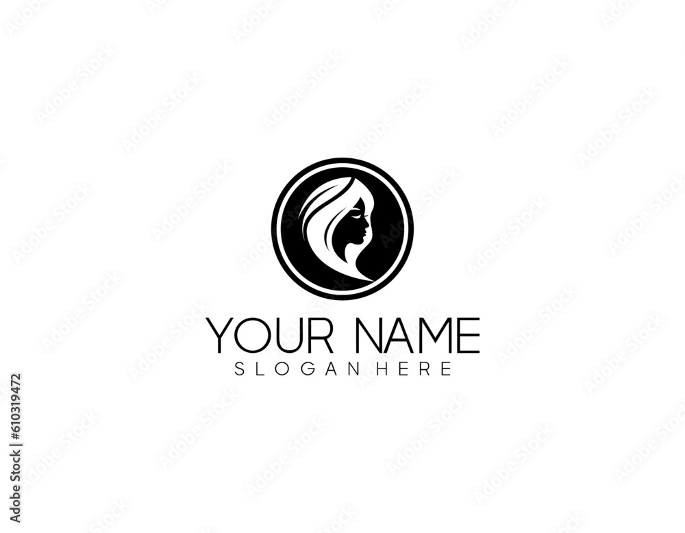 Natural Beautiful woman's face flower logo with gold gradient and business card design for beauty salon Premium Vector. Natural Beautiful woman's face flower logo with gold gradient and business card design for beauty salon Premium Vector.