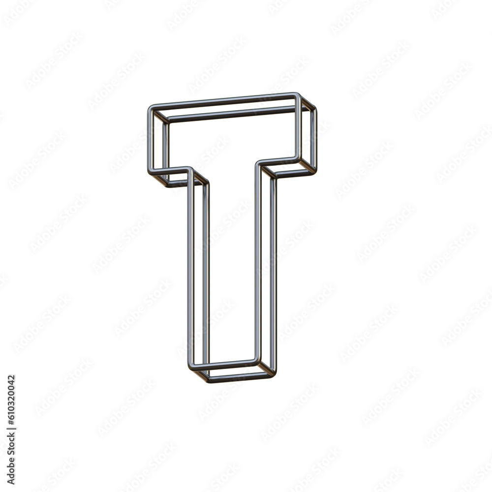 Metal Outline 3D Alphabet or PNG Letters Metal Outline 3D Alphabet or PNG Letters