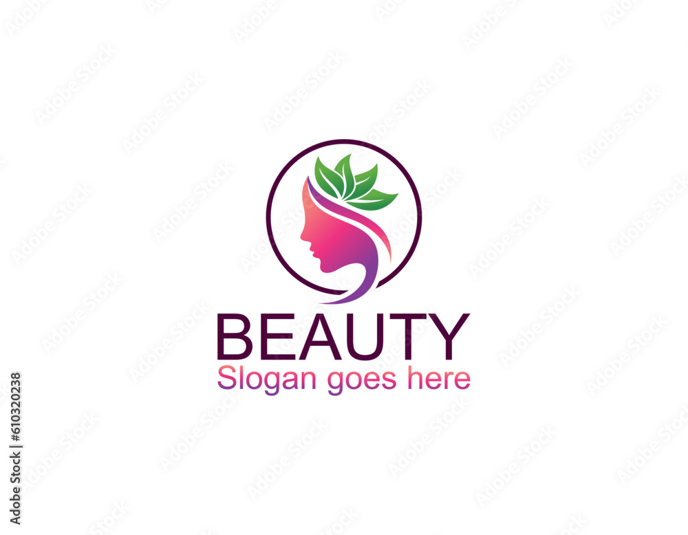 Gradient hair salon logo
