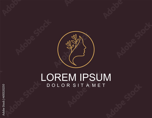 Gradient hair salon logo