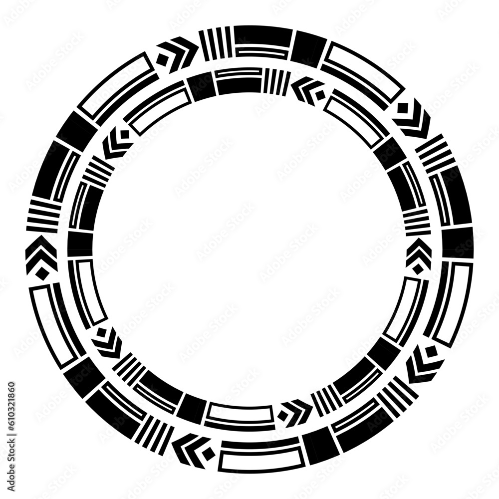 Naklejka premium pattern circle frame