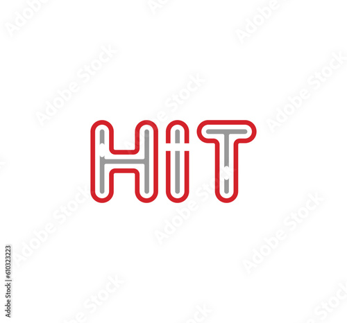 HIT Letter Initial Logo Design Template Vector Illustration . Concept wires and connectors company