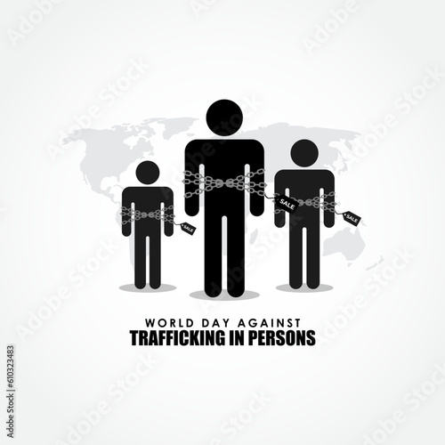 Vector illustration of World Day against Trafficking in Persons social media story feed template