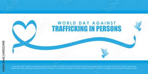 Vector illustration of World Day against Trafficking in Persons social media story feed template