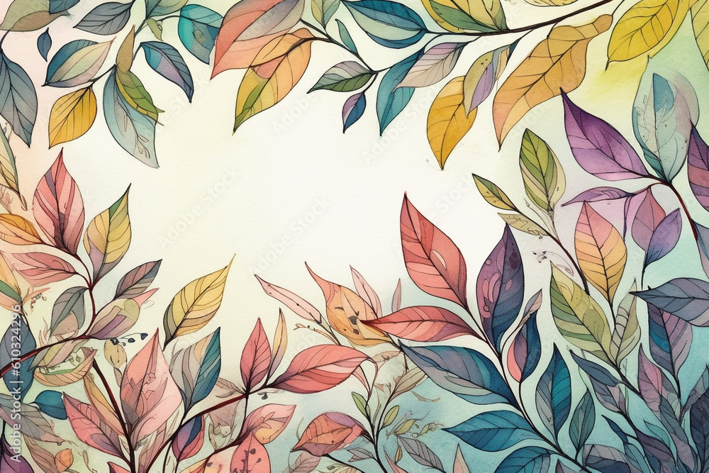 Fototapeta premium Valentine Background watercolor Generative AI