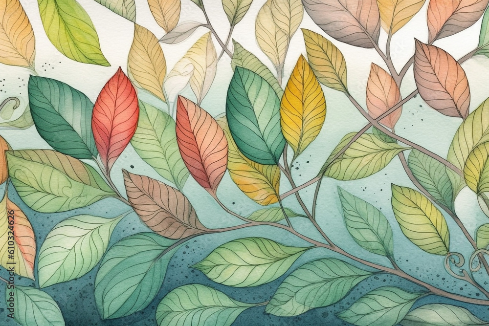 Fototapeta premium Valentine Background watercolor Generative AI