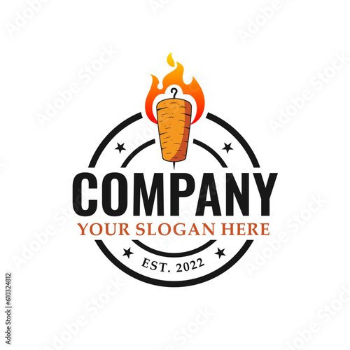 Doner Kebab logo design. Doner kebab vector icon