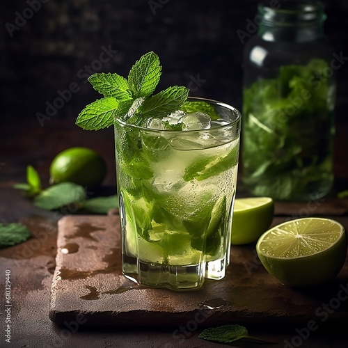MOJITO cocktail created with Generative AI technology