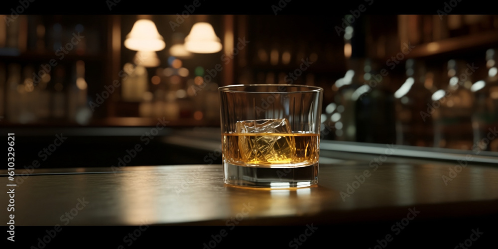 glass of WHISKEY created with Generative AI technology
