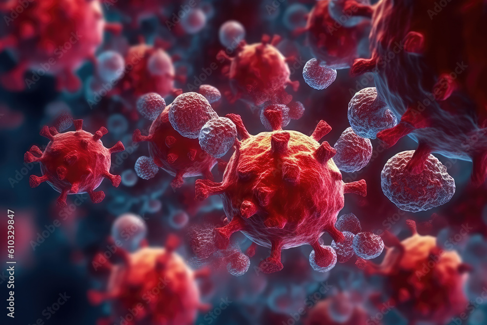 The attack of coronavirus on cells. The attack of coronavirus on cells.
