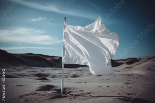 white flag in the field