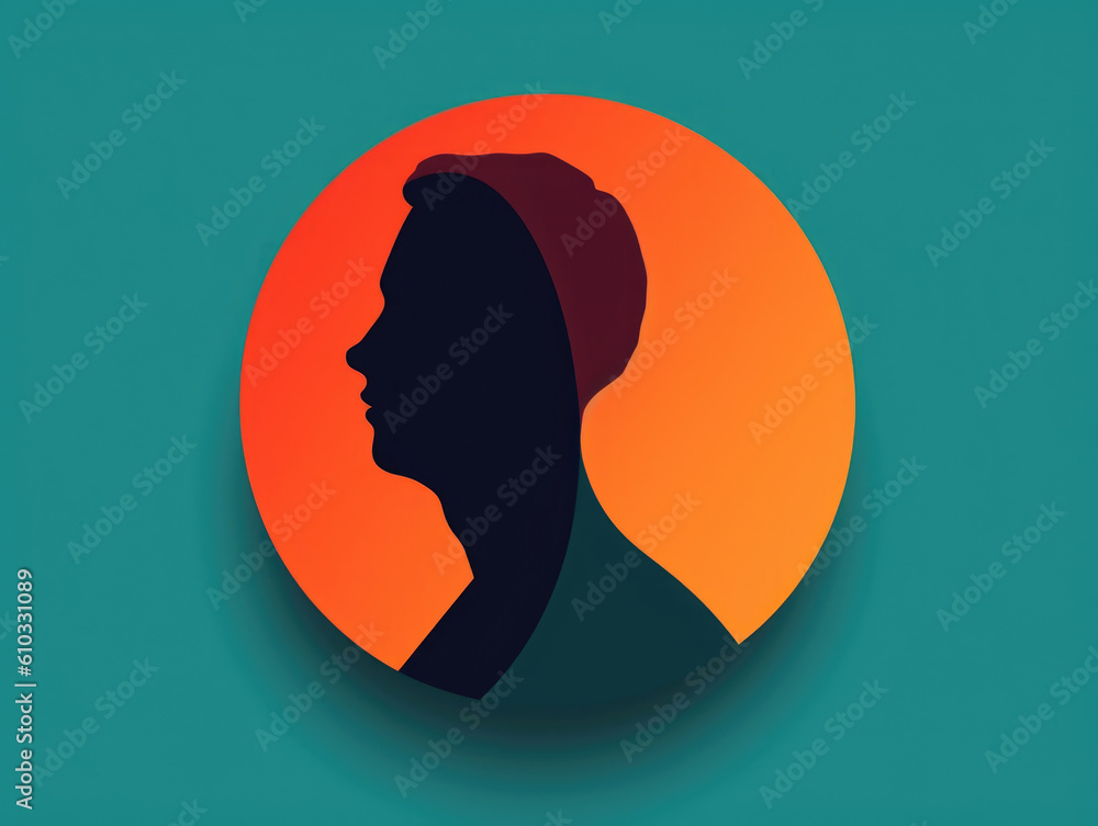 A person with a silhouette of a question mark instead of a face. Psychology art concept. AI generation A person with a silhouette of a question mark instead of a face. Psychology art concept. AI generation