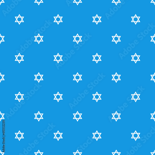 Magen David star pattern vector illustration. Jewish Israeli symbol pattern, ornament. Star of David background.