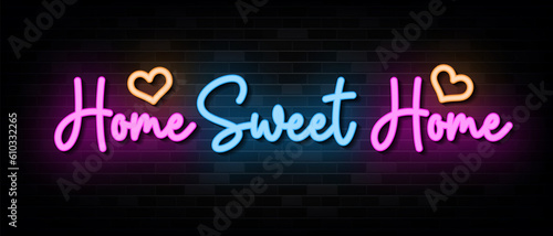 Home Sweet Home Neon Signs Vector Design Template Neon Style