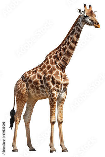 A Giraffe isolated on transparent background - Generative AI