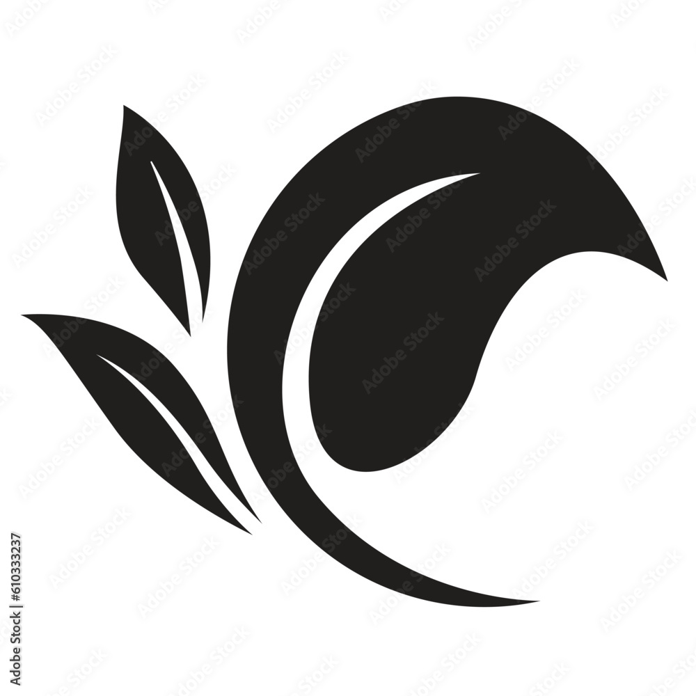 Leaf abstract vector icon design. Leaves flat icon. Leaf abstract vector icon design. Leaves flat icon.