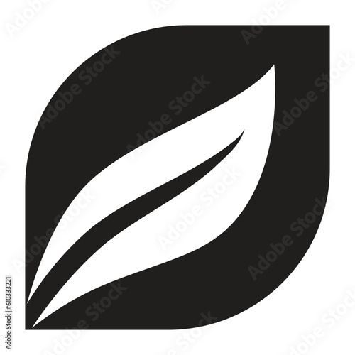 Leaf abstract vector icon design. Leaves flat icon.