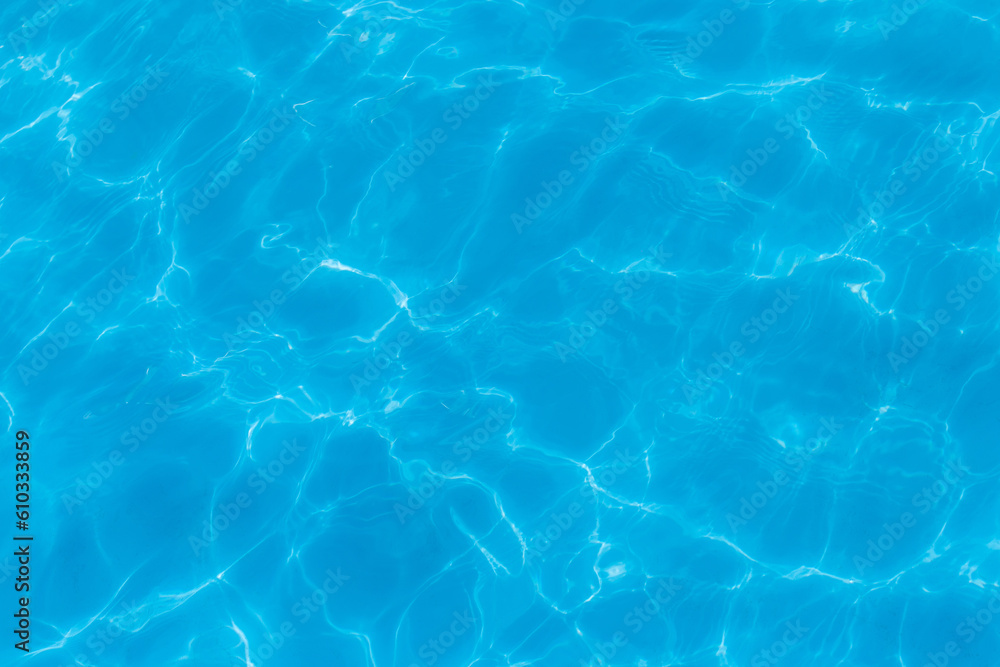 Blue clear pool water with abstract pattern of reflection and wave surface clean transparent background Blue clear pool water with abstract pattern of reflection and wave surface clean transparent background