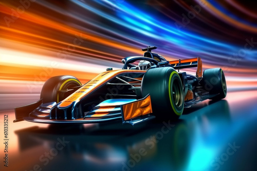 Fast and Furious: Illustration with a Formula 1 Theme. Generative AI