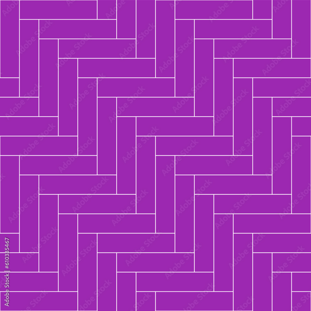 Herringbone brick vector pattern. Brick pattern. Purple brick pattern. Seamless geometric pattern for wrapping paper, backdrop, background, wallpaper.